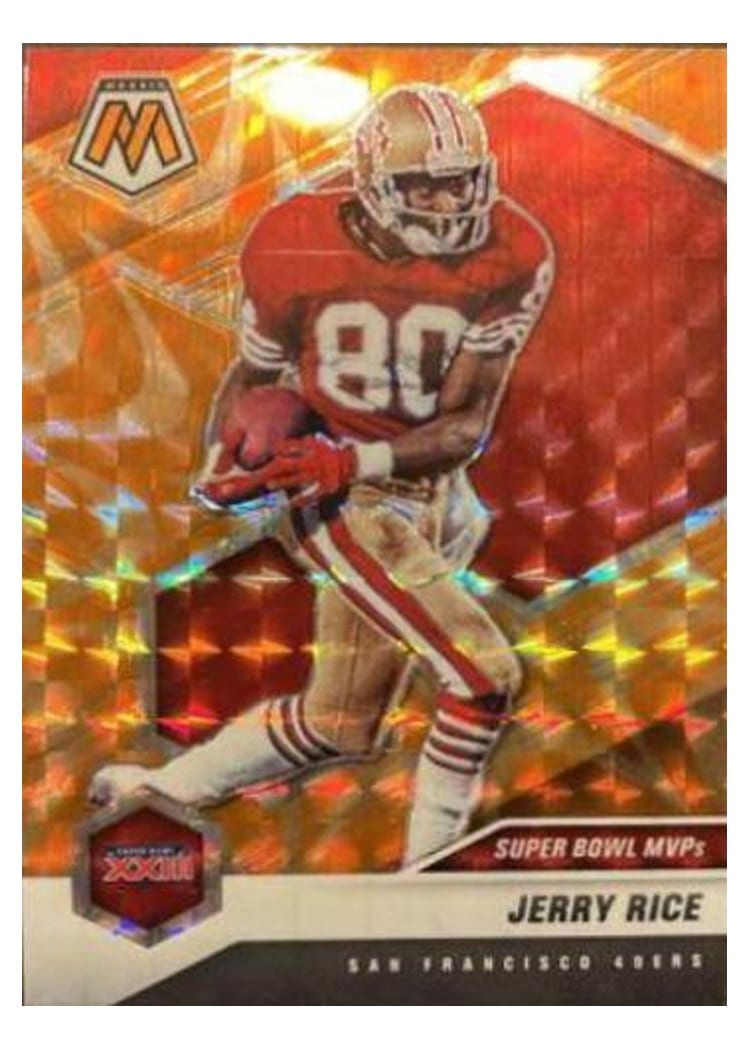 2021 Panini Mosaic Base Set Jerry Rice Reactive Orange Mosaic #295 card