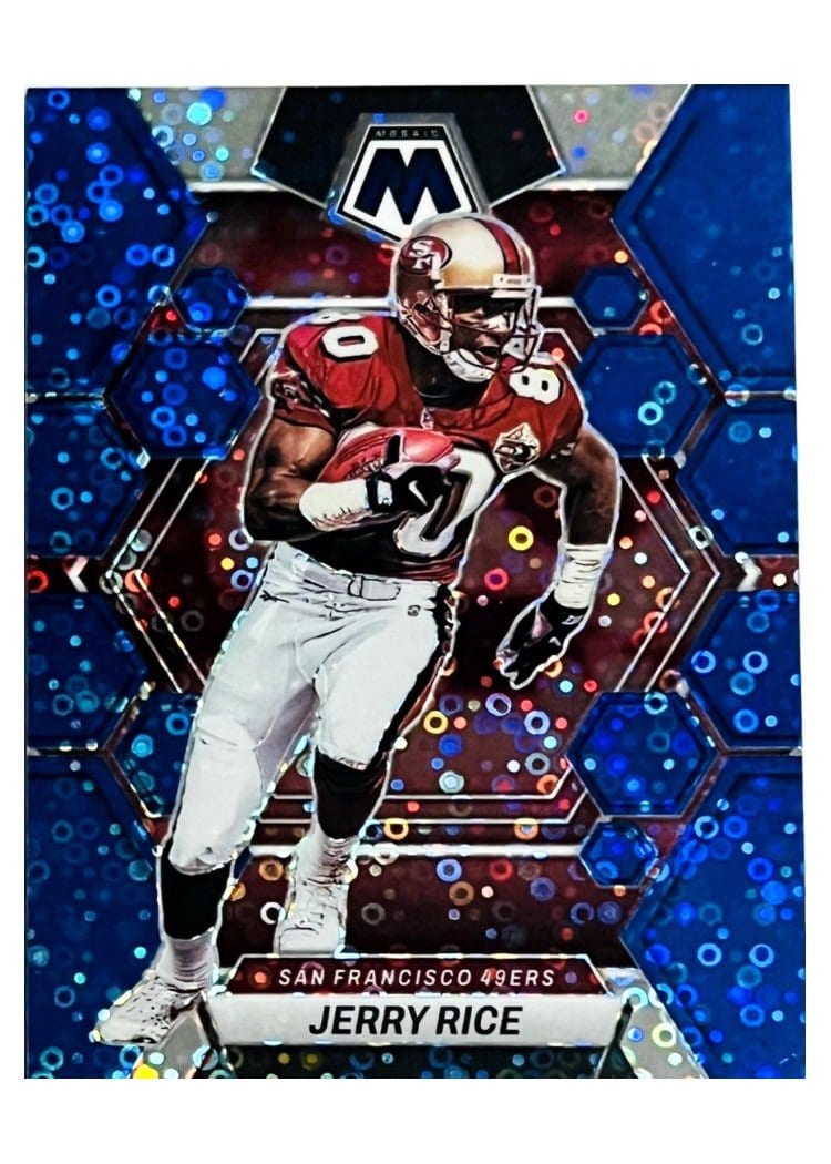 2023 Panini Mosaic Base Set Jerry Rice No Huddle Blue #219 card