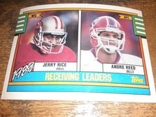 1990 Topps Jerry Rice, Andre Reed #431 card