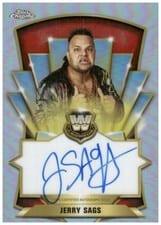2026 Topps Chrome WWE Legendary Chrome Autographs Jerry Sags #LCA-JS card