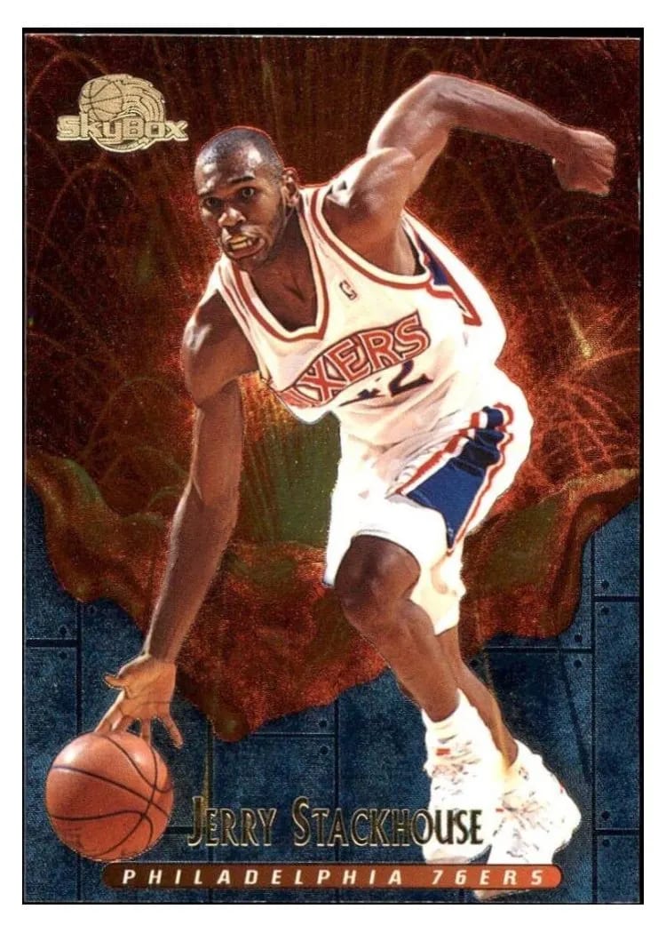 1995 Skybox Premium Meltdown Jerry Stackhouse #M9 card