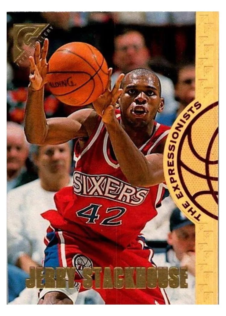 1995 Topps Gallery Expressionists Jerry Stackhouse #EX12 card