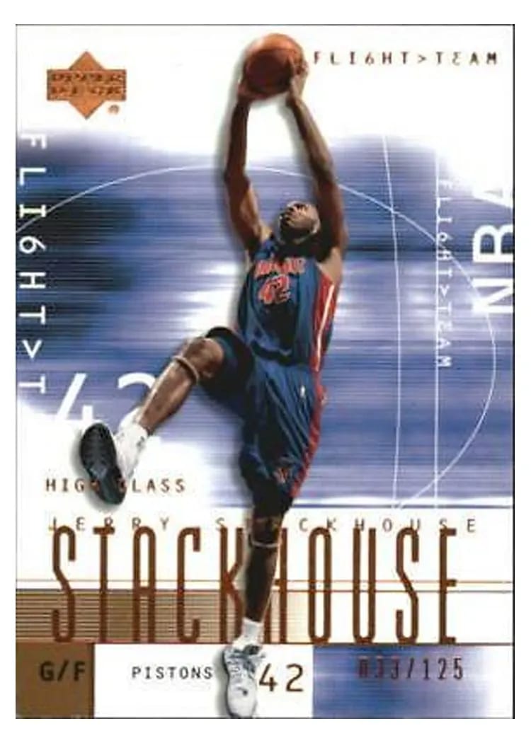 2001 Upper Deck Flight Team Jerry Stackhouse #90 card