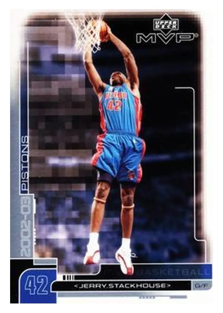 2002 Upper Deck MVP Jerry Stackhouse #46 card