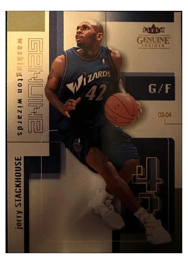 2003 Fleer Genuine Insider Jerry Stackhouse #75 card