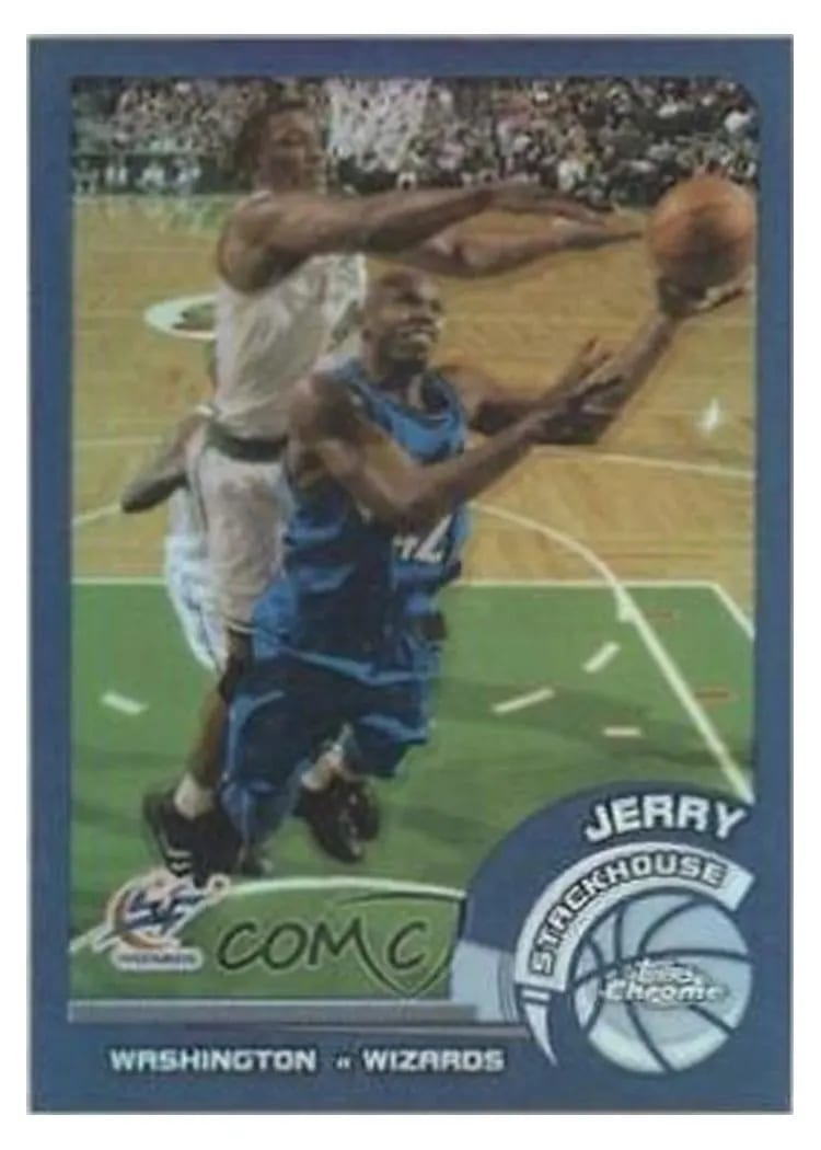 2002 Topps Chrome Jerry Stackhouse Refractor #19 card