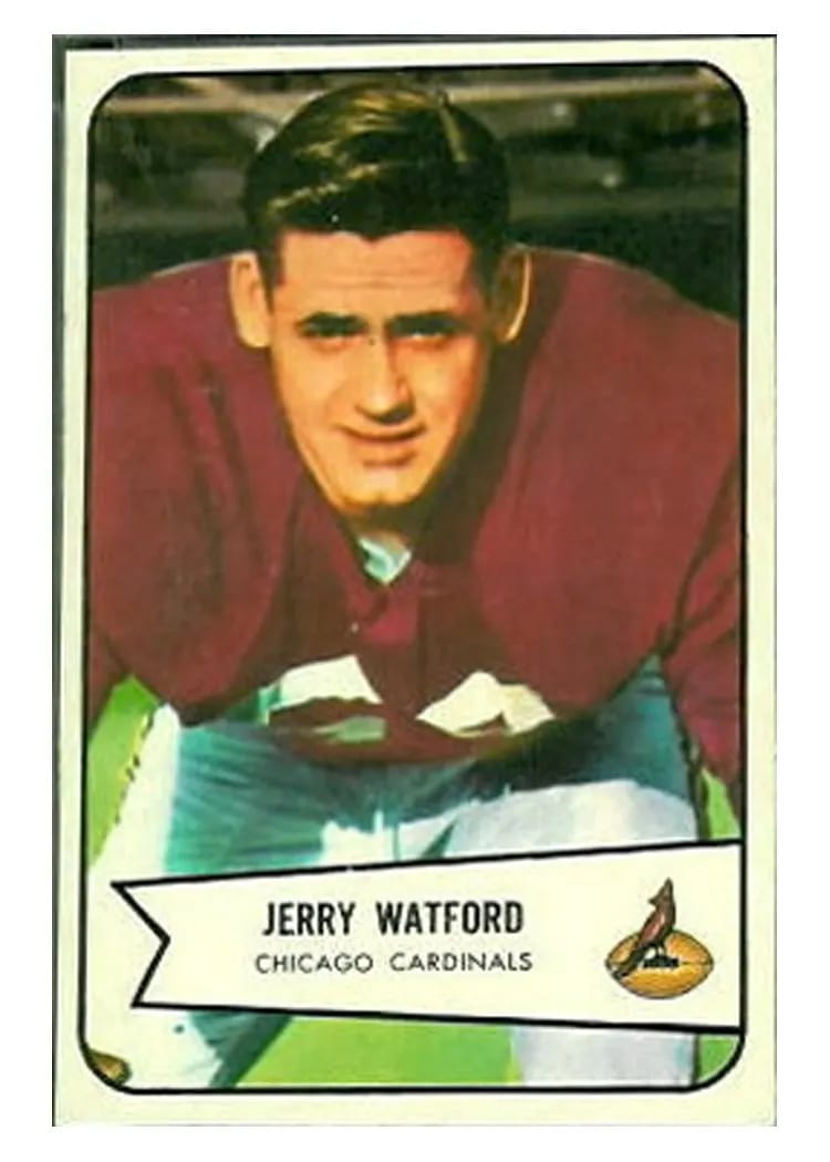 1954 Bowman Jerry Watford #107 card