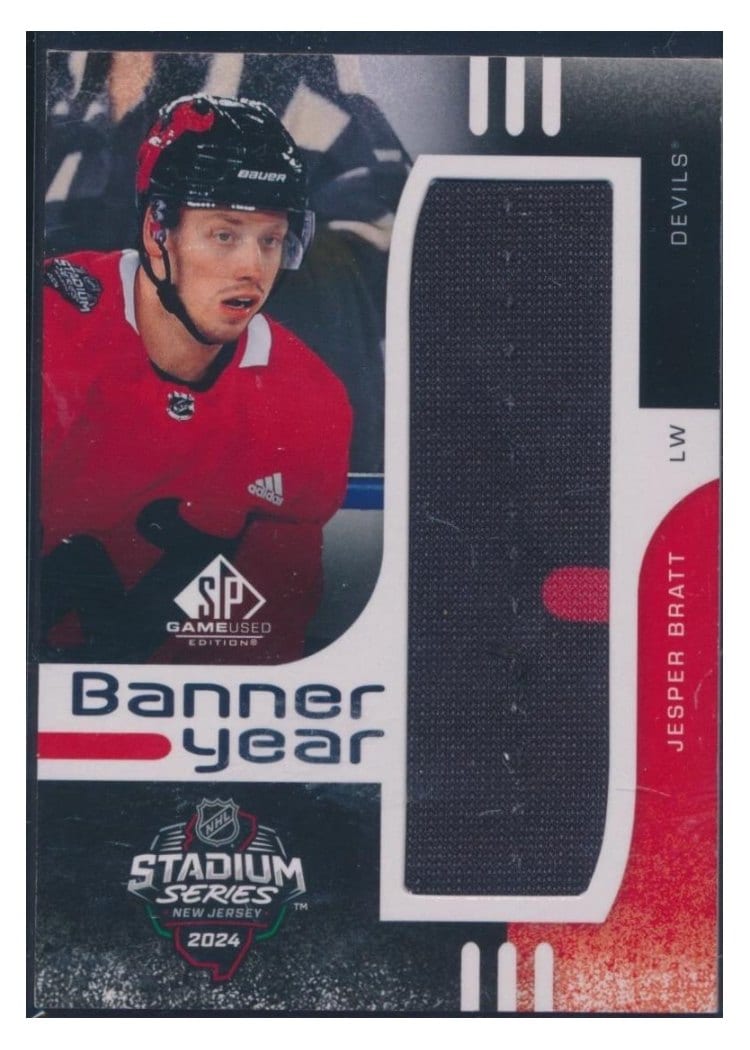2024-25 SP Game Used 2024 Stadium Series Banner Year Relics Jesper Bratt #BYSS-JB card