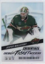 2024-25 Upper Deck Credentials Acetate Debut Ticket Access Jesper Wallstedt #DTAA-JW