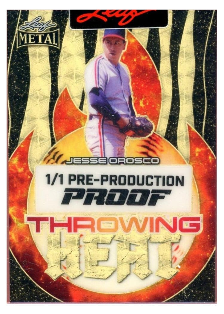 2024 Leaf Metal Throwing Heat Jesse Orosco #TH-JO1 card