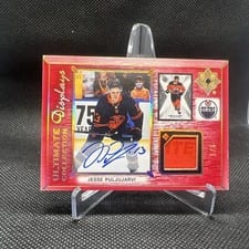 2021-22 Upper Deck Ultimate Collection Ultimate Display Autograph Jersey Jesse Puljujarvi #UDA-JP card