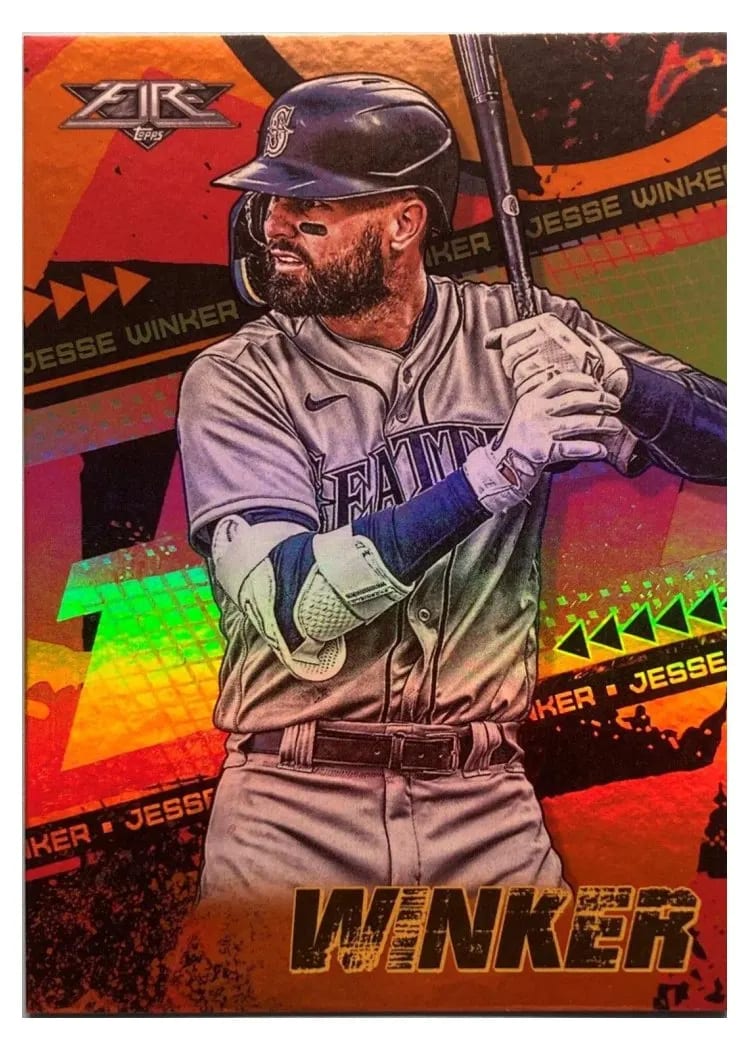2022 Topps Fire Base Set Jesse Winker #9 card