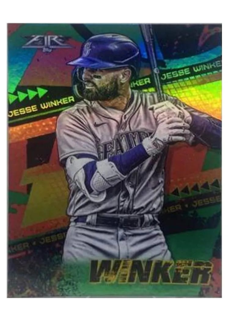 2022 Topps Fire Base Set Jesse Winker #9 card