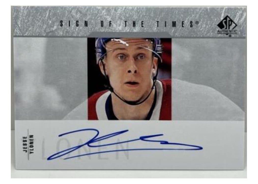2023-24 SP Authentic Sign of the Times Auto Jesse Ylonen #SOTT-JY card