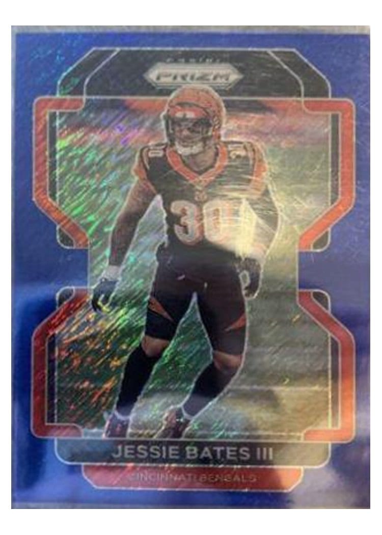 2021 Panini Prizm Base Set Jessie Bates III Blue Shimmer #276 card