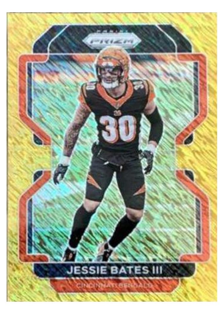 2021 Panini Prizm Base Set Jessie Bates III Gold Shimmer #276 card