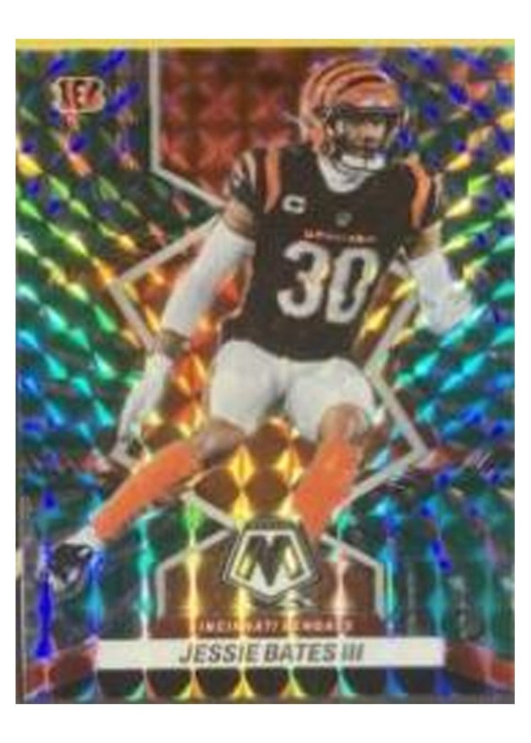 2022 Panini Mosaic Base Set Jessie Bates III Green Swirl #204 card
