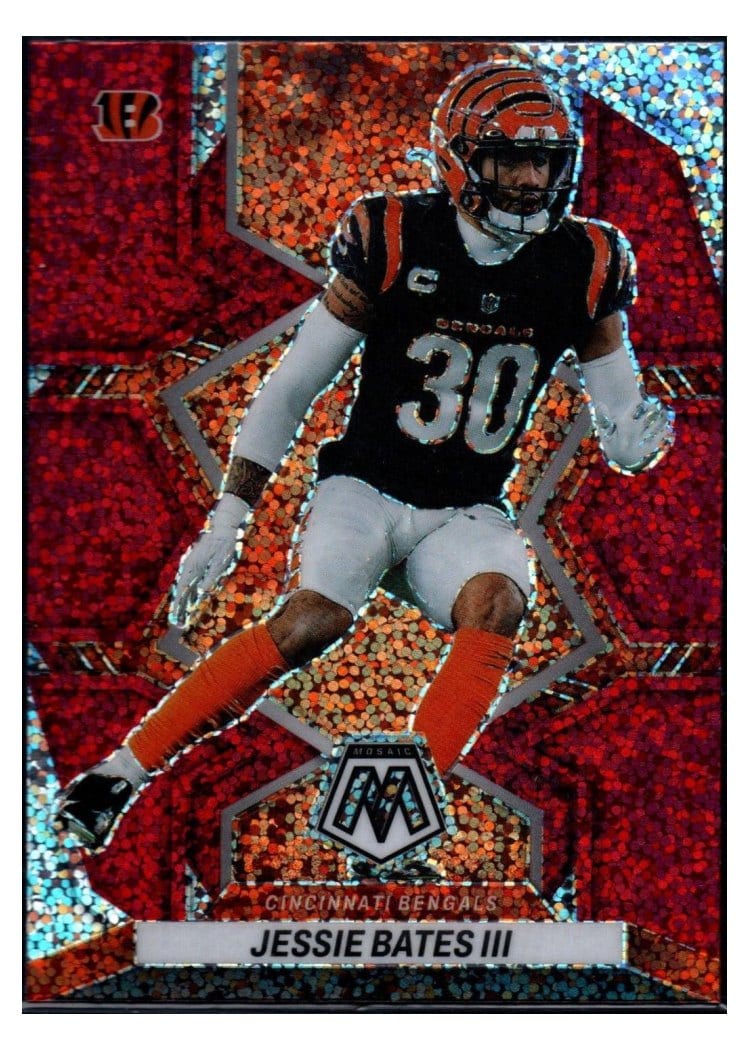 2022 Panini Mosaic Base Set Jessie Bates III White Sparkle #204 card
