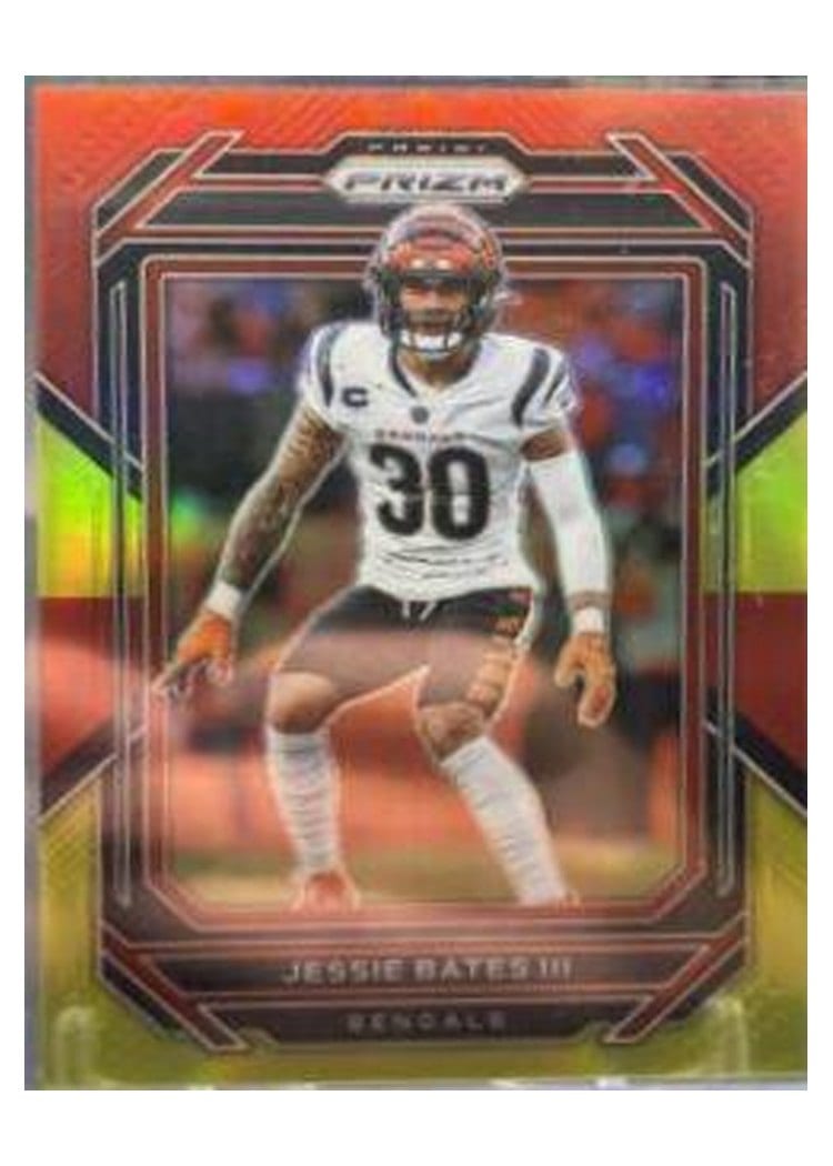 2022 Panini Prizm Base Set Jessie Bates III Red Yellow #61 card