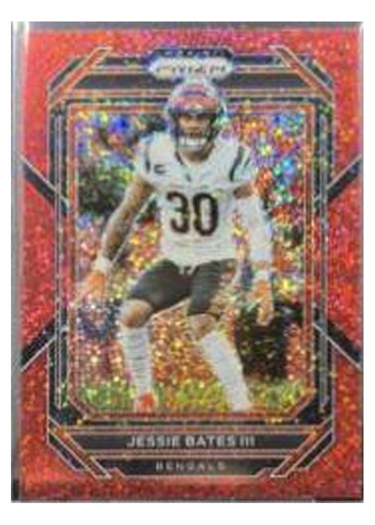 2022 Panini Prizm Base Set Jessie Bates III Red Sparkle #61 card