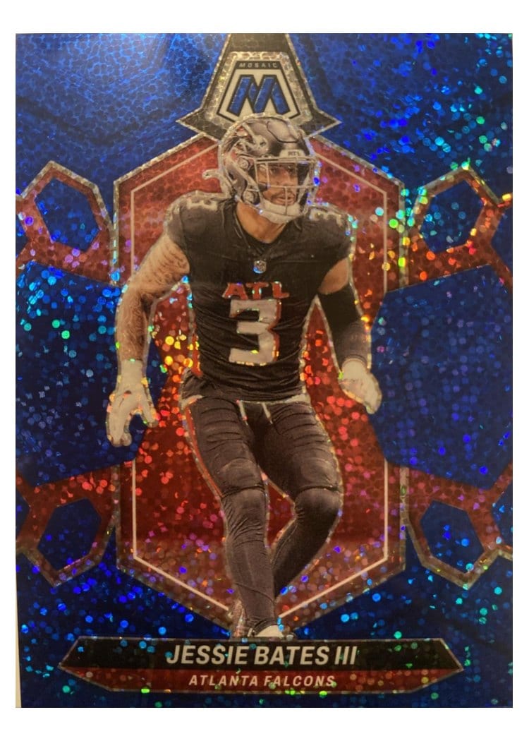 2024 Panini Mosaic Base Set Jessie Bates III Blue Sparkle #13 card