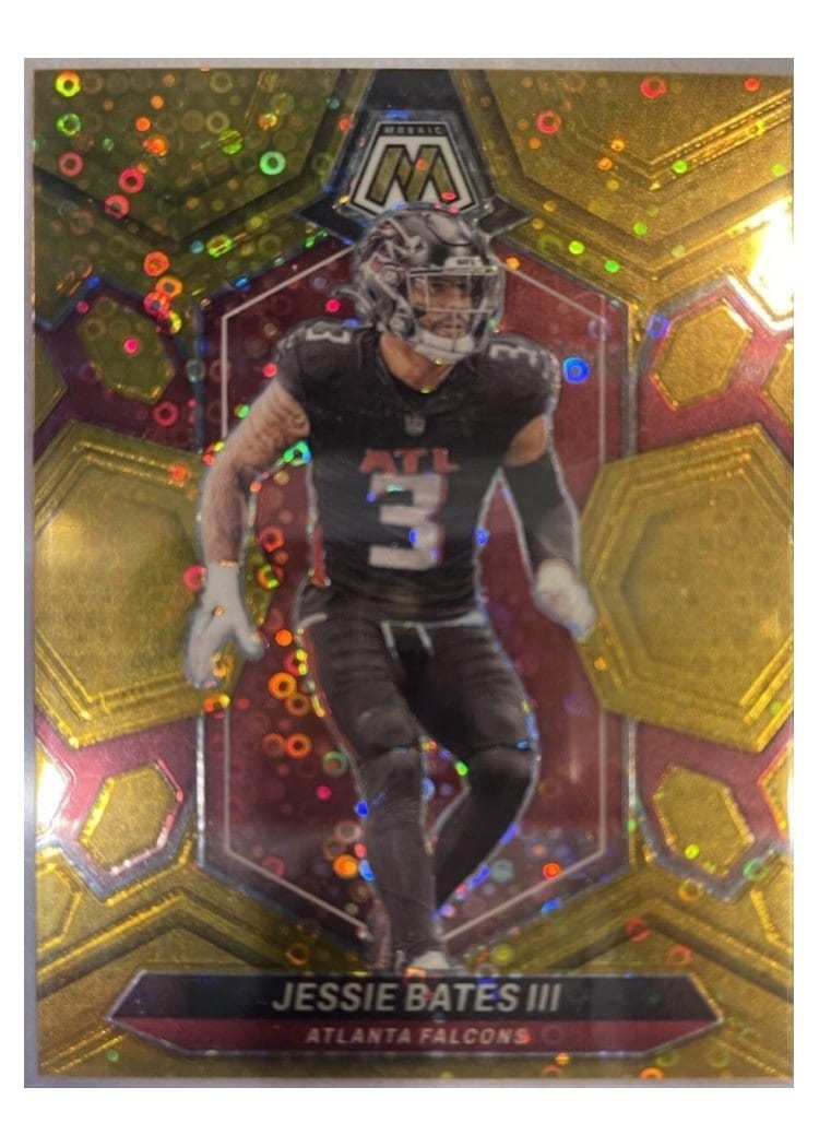 2024 Panini Mosaic Base Set Jessie Bates III No Huddle Gold #13 card