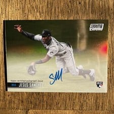 2021 Stadium Club Chrome Autographs Jesus Sanchez #SCCAV-JS card
