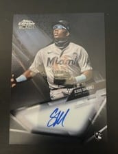 2021 Topps Chrome Black Autographs Jesus Sanchez #CBA-JSA card