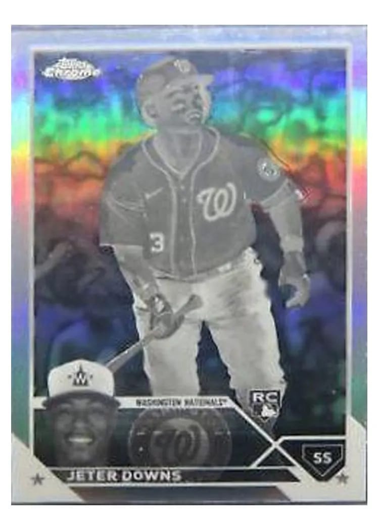 2023 Topps Chrome Base Set Jeter Downs Negative #56 card