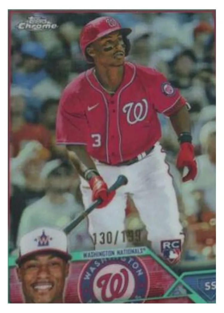 2023 Topps Chrome Base Set Jeter Downs Aqua #56 card