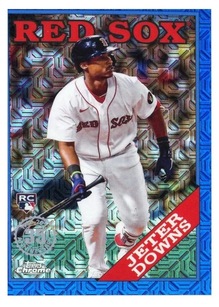 2023 Topps Chrome Base Set Jeter Downs Blue #56 card