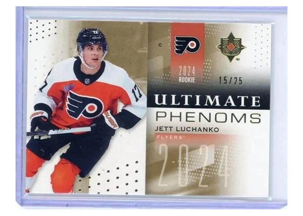 2024-25 Upper Deck Ultimate Collection Ultimate Phenoms Jett Luchanko #UP-JL card
