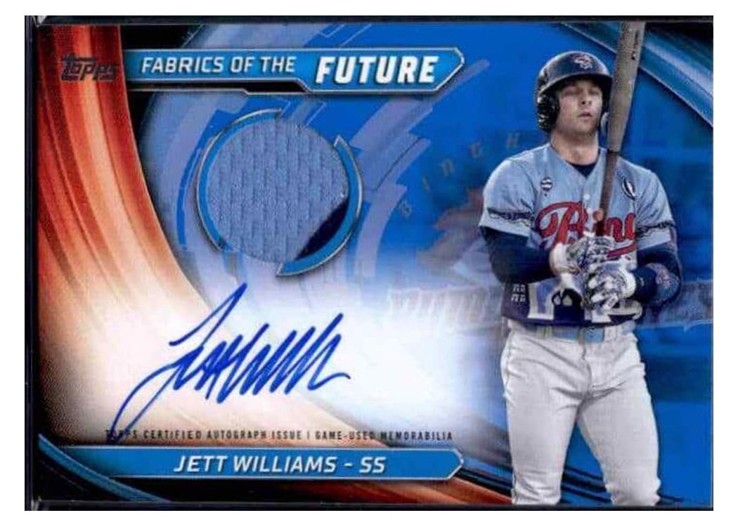 2024 Topps Pro Debut Fabrics of the Future Autograph Relics Jett Williams #FOTF-JWI card