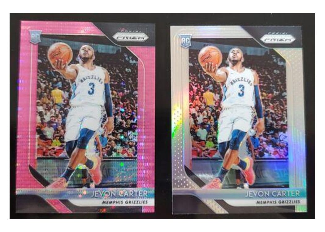 2018-19 Panini Prizm Base Set Jevon Carter Pink Pulsar Prizm #76 card