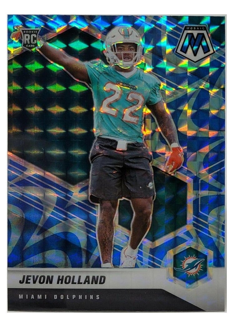 2021 Panini Mosaic Base Set Jevon Holland Reactive Blue Mosaic #382 card