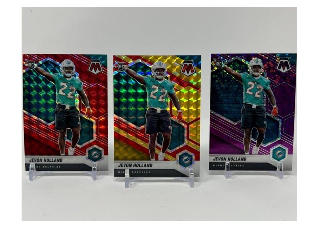 2021 Panini Mosaic Base Set Jevon Holland Choice Fusion Red & Yellow #382 card