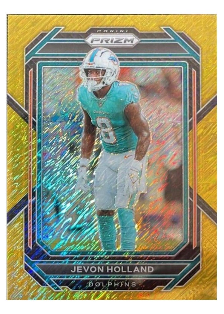 2022 Panini Prizm Base Set Jevon Holland Gold Shimmer #184 card