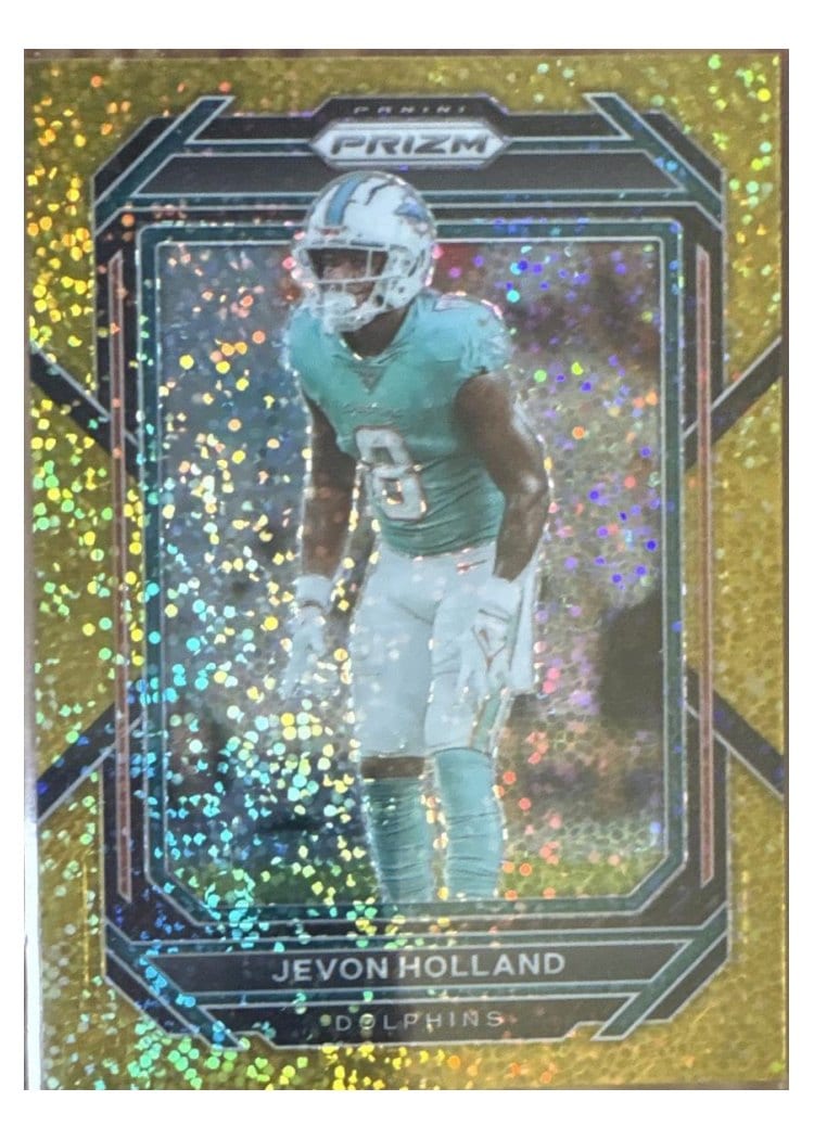 2022 Panini Prizm Base Set Jevon Holland Gold Sparkle #184 card