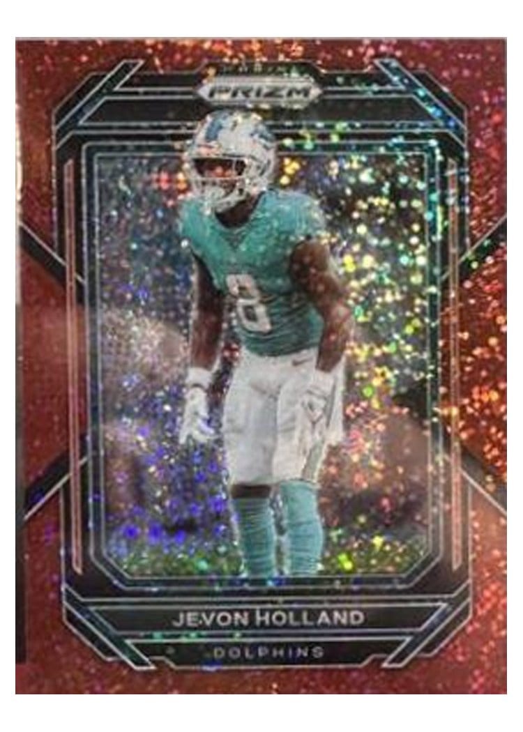 2022 Panini Prizm Base Set Jevon Holland Red Sparkle #184 card