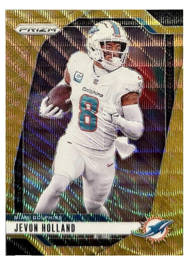 2024 Panini Prizm Base Set Jevon Holland Wave Gold #180 card