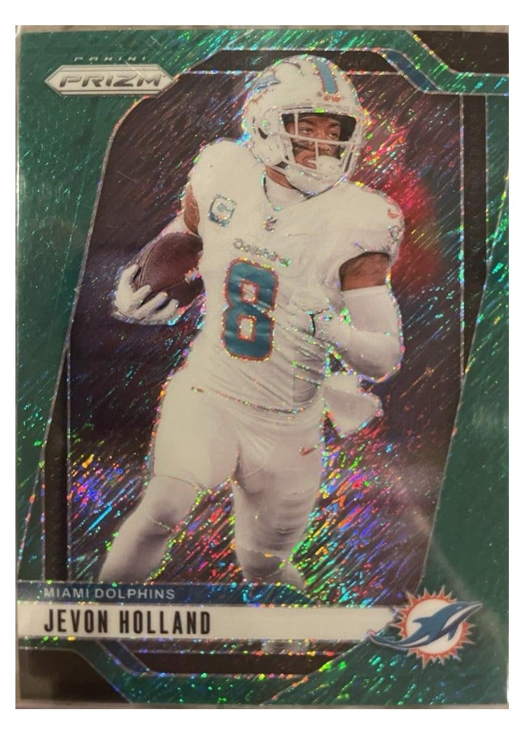 2024 Panini Prizm Base Set Jevon Holland Green Shimmer #180 card