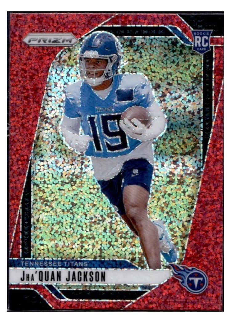 2024 Panini Prizm Base Set Jha'Quan Jackson Red Sparkle #352 card