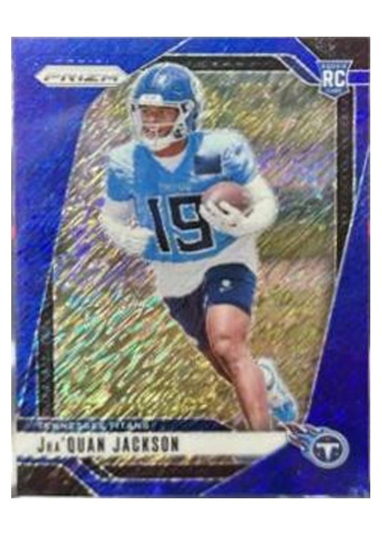 2024 Panini Prizm Base Set Jha'Quan Jackson Blue Shimmer #352 card
