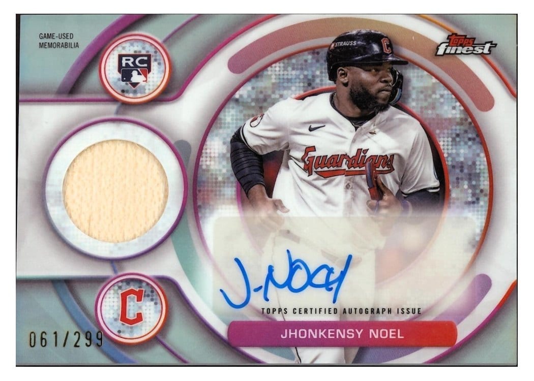 2025 Finest Rookie Autograph Relics Jhonkensy Noel #RAJR-JN card