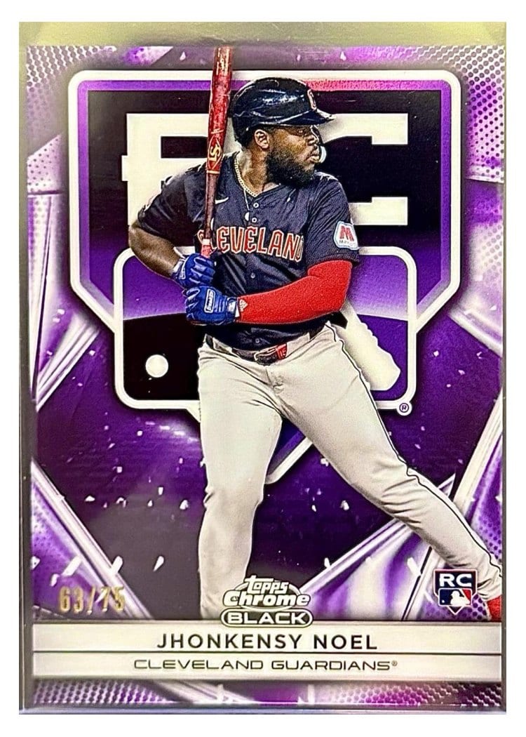 2025 Topps Chrome Black Rookie Design Variations Jhonkensy Noel #15 card
