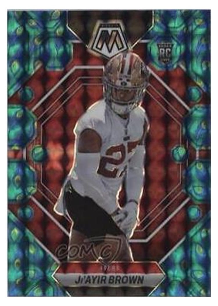 2023 Panini Mosaic Base Set Ji'Ayir Brown Choice Peacock #334 card