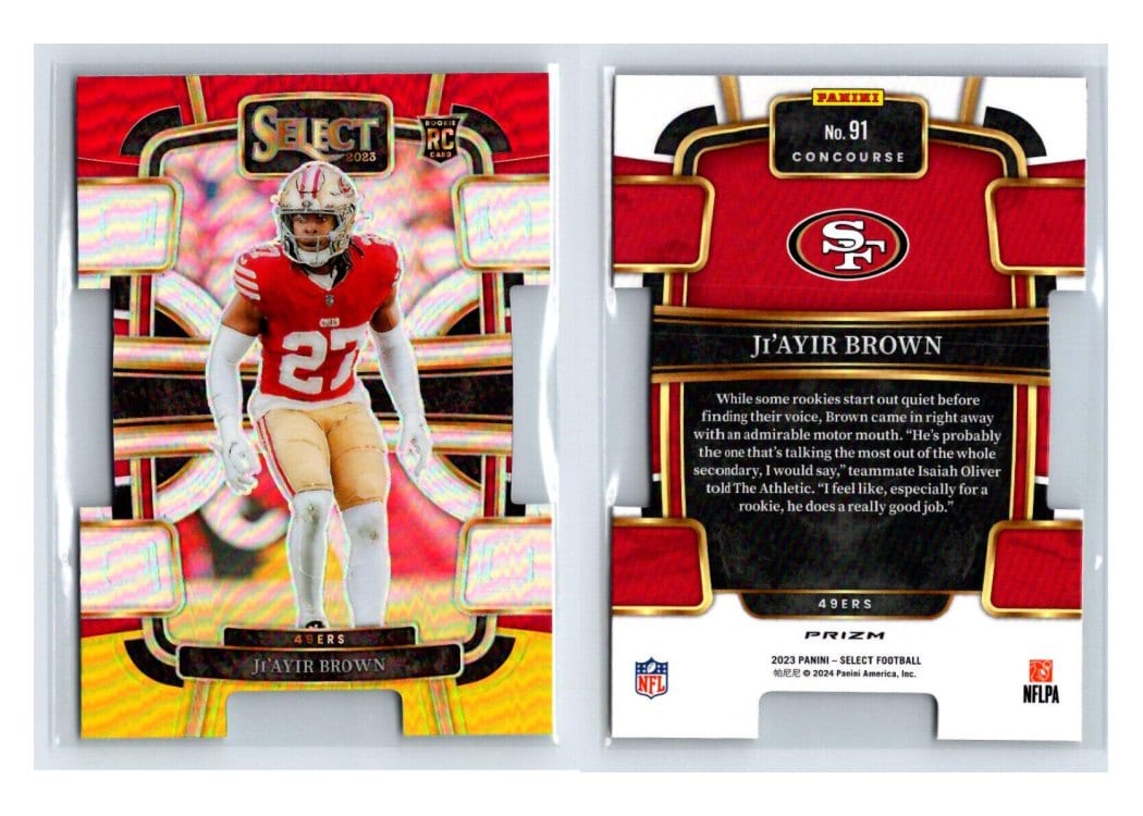 2023 Panini Select Base Set Ji'Ayir Brown #91 card