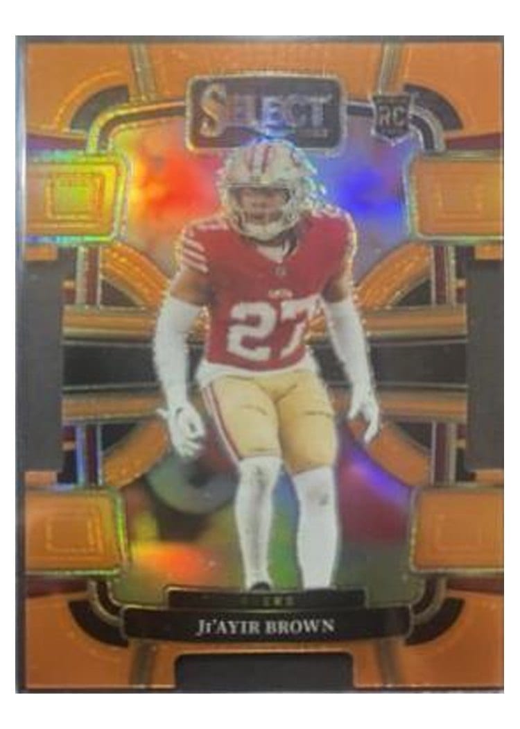 2023 Panini Select Base Set Ji'Ayir Brown Orange Prizm Die-Cut #91 card