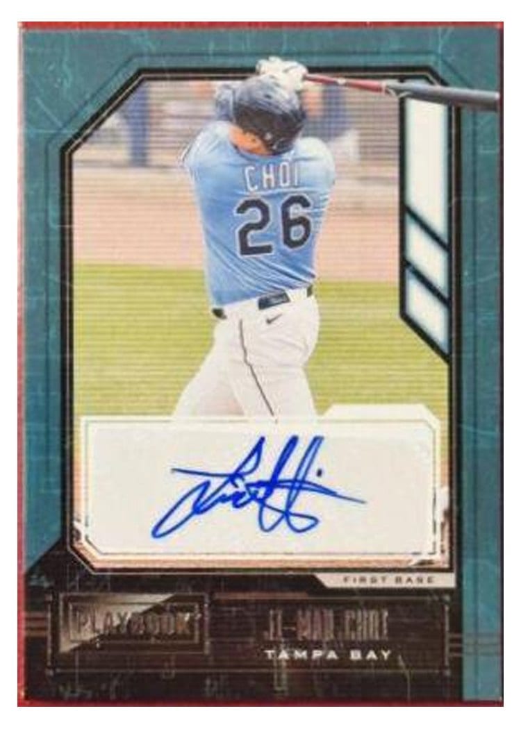 2021 Panini Chronicles Playbook Autographs Ji-Man Choi #PA-JMC card