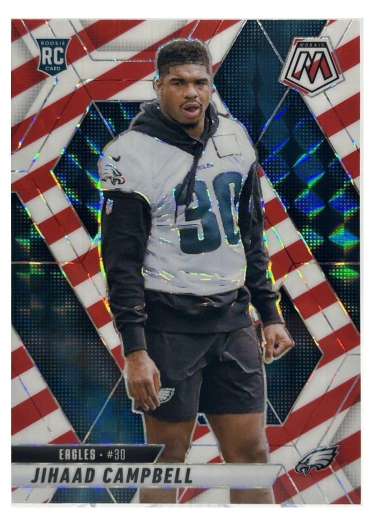 2025 Panini Mosaic Base Set Jihaad Campbell White Sparkle #341 card